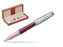 Parker Urban Premium Dark Purple CT Rollerball Pen  in classic box brown