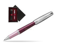 Parker Urban Premium Dark Purple CT Rollerball Pen  single wooden box  Black Single Maroon