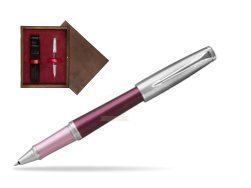 Parker Urban Premium Dark Purple CT Rollerball Pen  single wooden box  Wenge Single Maroon