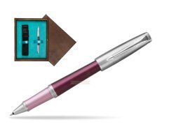 Parker Urban Premium Dark Purple CT Rollerball Pen  single wooden box  Wenge Single Turquoise