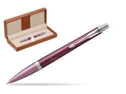 Parker Urban Premium Dark Purple CT Ballpoint Pen  in classic box brown