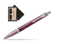 Parker Urban Premium Dark Purple CT Ballpoint Pen  single wooden box Black Single Ecru