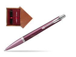 Parker Urban Premium Dark Purple CT Ballpoint Pen  single wooden box Mahogany Single Maroon