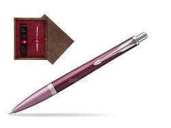 Parker Urban Premium Dark Purple CT Ballpoint Pen  single wooden box  Wenge Single Maroon