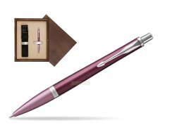 Parker Urban Premium Dark Purple CT Ballpoint Pen  single wooden box  Wenge Single Ecru