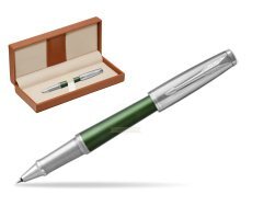 Parker Urban Premium Green CT Rollerball Pen  in classic box brown