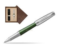 Parker Urban Premium Green CT Rollerball Pen  single wooden box  Wenge Single Ecru