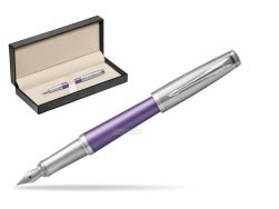 Parker Urban Premium Violet CT Fountain Pen   in classic box  pure black
