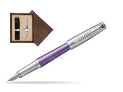 Parker Urban Premium Violet CT Fountain Pen   single wooden box  Wenge Single Ecru