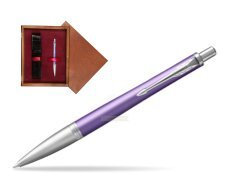 Parker Urban Premium Violet CT Ballpoint Pen  single wooden box Mahogany Single Maroon
