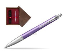 Parker Urban Premium Violet CT Ballpoint Pen  single wooden box  Wenge Single Maroon