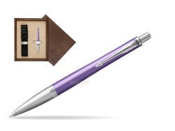 Parker Urban Premium Violet CT Ballpoint Pen  single wooden box  Wenge Single Ecru