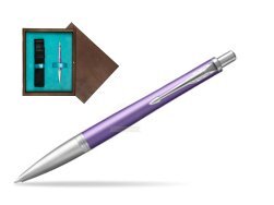 Parker Urban Premium Violet CT Ballpoint Pen  single wooden box  Wenge Single Turquoise