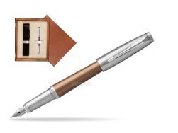 Parker Urban Premium Orange CT Fountain Pen   single wooden box  Mahogany Single Ecru