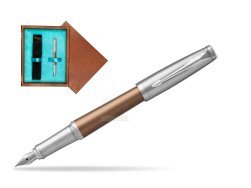 Parker Urban Premium Orange CT Fountain Pen   single wooden box  Mahogany Single Turquoise