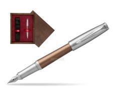 Parker Urban Premium Orange CT Fountain Pen   single wooden box  Wenge Single Maroon