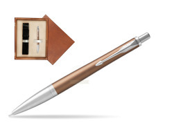 Parker Urban Premium Orange CT Ballpoint Pen  single wooden box  Mahogany Single Ecru