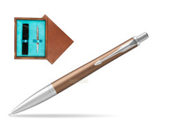 Parker Urban Premium Orange CT Ballpoint Pen  single wooden box  Mahogany Single Turquoise