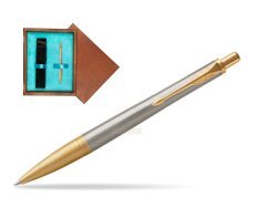 Parker Urban Premium Aureate Powder GT Ballpoint Pen  single wooden box  Mahogany Single Turquoise