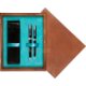 Double Wooden Box Mahoń Turquoise Double Wooden Box Mahoń Turquoise