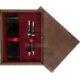 Double Wooden Box Wenge Maroon