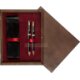 Double Wooden Box Wenge Maroon Double Wooden Box Wenge Maroon