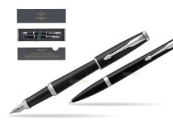 Parker Urban Black Cab CT Fountain Pen + Ballpoint Pen in a Gift Box