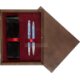 Double Wooden Box Wenge Maroon