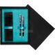 Double Wooden Box Black Turquoise Double Wooden Box Black Turquoise