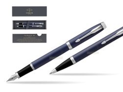 Parker IM BLUE CT Fountain Pen Fountain Pen + Ballpoint Pen in a Gift Box