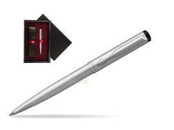 Parker Vector Stainless Steel Ballpoint Pen  single wooden box  Black Single Maroon