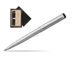 Parker Vector Stainless Steel Ballpoint Pen  single wooden box Black Single Ecru