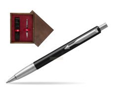 Parker Vector Standard Black Ballpoint Pen  single wooden box  Wenge Single Maroon