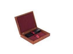 Double Wooden box maroon mahogany