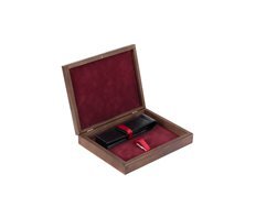 Double Wooden box maroon wenge