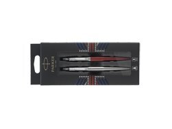 Parker Set Jotter Duo BallPens Steel CT + Kensington Red Gel CT