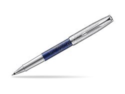 Parker Sonnet Blue Silver CT 18k (Atlas) Rollerball Pen