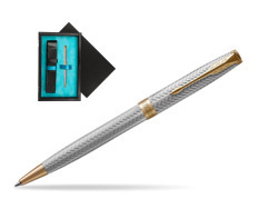 Parker Sonnet Fougere GT Ballpoint Pen  single wooden box  Black Single Turquoise