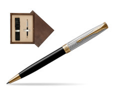 Parker Sonnet Fougère & Black GT Ballpoint Pen  single wooden box  Wenge Single Ecru