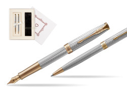 "Parker Sonnet Fougère GT Fountain Pen + Ballpoint Pen in a Gift Box
"  "Pure Love"