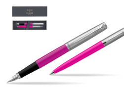 Parker Jotter Originals Magenta CT Fountain Pen + Ballpoint Pen in a Gift Box