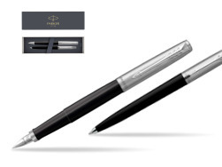 Parker Jotter Originals Black CT Fountain Pen + Ballpoint Pen in a Gift Box