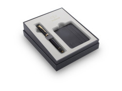 Fountain Pen Parker Urban Muted Black GT T2016 gift items in a set of cases for credit cards