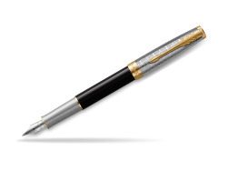 Sonnet Premium Metal & Black GT Fountain Pen