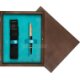 Single Wooden Box Wenge Turquoise Single Wooden Box Wenge Turquoise