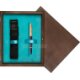 Single Wooden Box Wenge Turquoise Single Wooden Box Wenge Turquoise