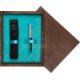 Single Wooden Box Wenge Turquoise
