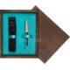 Single Wooden Box Wenge Turquoise Single Wooden Box Wenge Turquoise