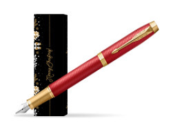 Parker IM Premium Red GT Fountain Pen in cover Golden Tree