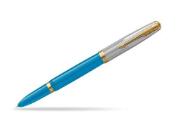 Parker 51 Premium Turquoise GT Fountain pen - Vulpen / Fountain pen